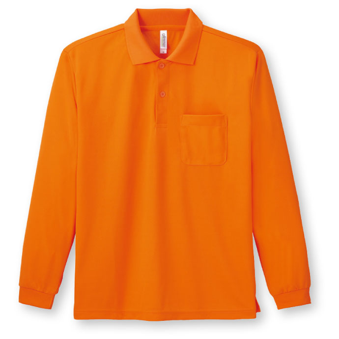 00335-ALP 4.4オンスドライ長袖ポロシャツ（ポケット付）